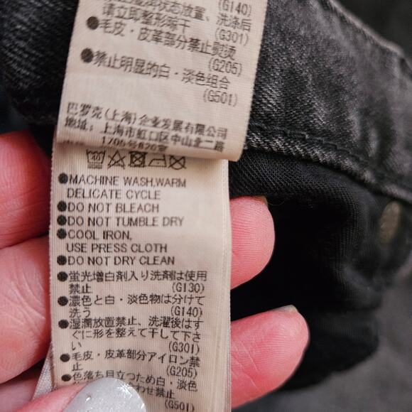 Moussy Vintage Cadet HOWA Women's Tapered Jeans Size 30 Gray Cropped Raw Hem - Picture 7 of 10